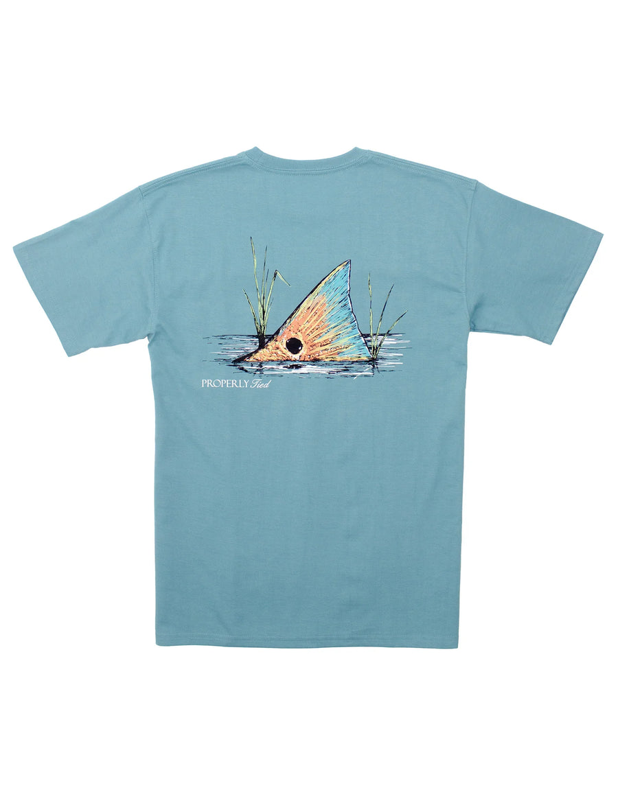 Redfish Tail Short Sleeve - Coastal Sky