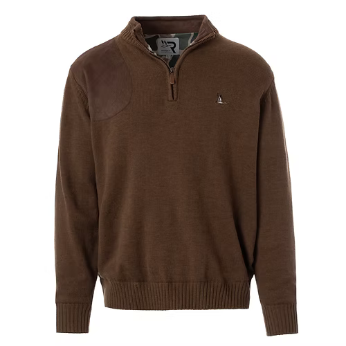 Roost Merino Quarter Zip - Brown