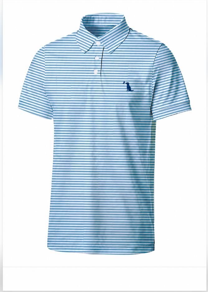 Palms Polo- Carolina Blue