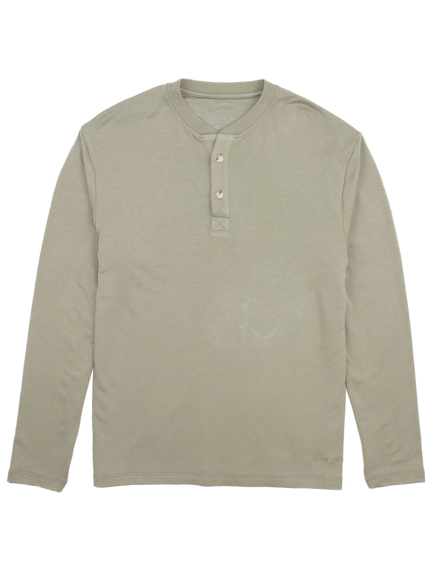 Shoreline Henley Long Sleeve - Cedar