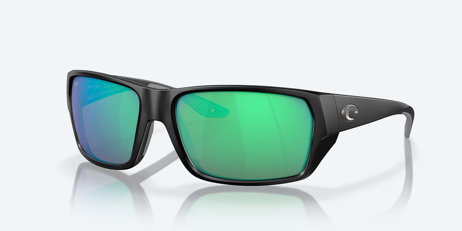 TAILFIN MATTE BLACK w/ GREEN MIRROR 580G INJECTED MAN SUNGLASS