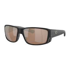 TUNA ALLEY PRO BLACK w/ COPPER SILVER MIRROR 580G INJECTED MAN SUNGLASS