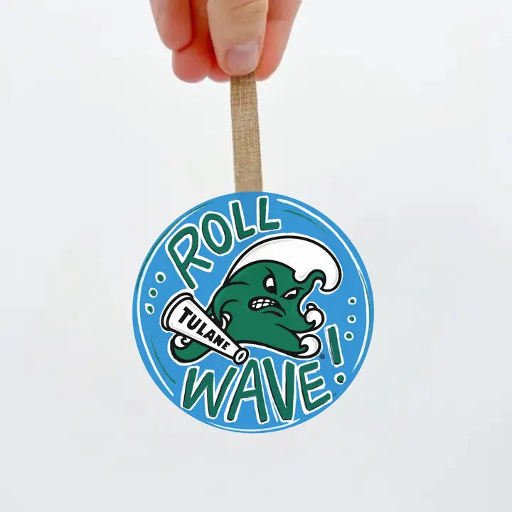 Tulane Roll Wave Acrylic Ornament