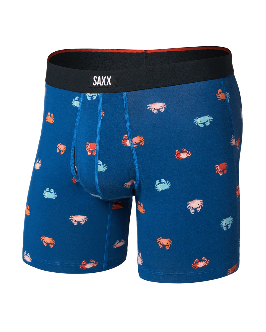 VIBE XTRA SOFT COMFORT BOXER BRIEF FLY-CRAB BOIL-NAVY DAWN