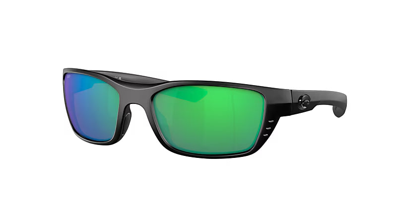 WHITETIP 01 BLACKOUT w/ GREEN MIRROR 580G INJECTED MAN SUNGLASS
