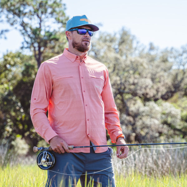 Oysterman Long Sleeve Woven - Shrimp