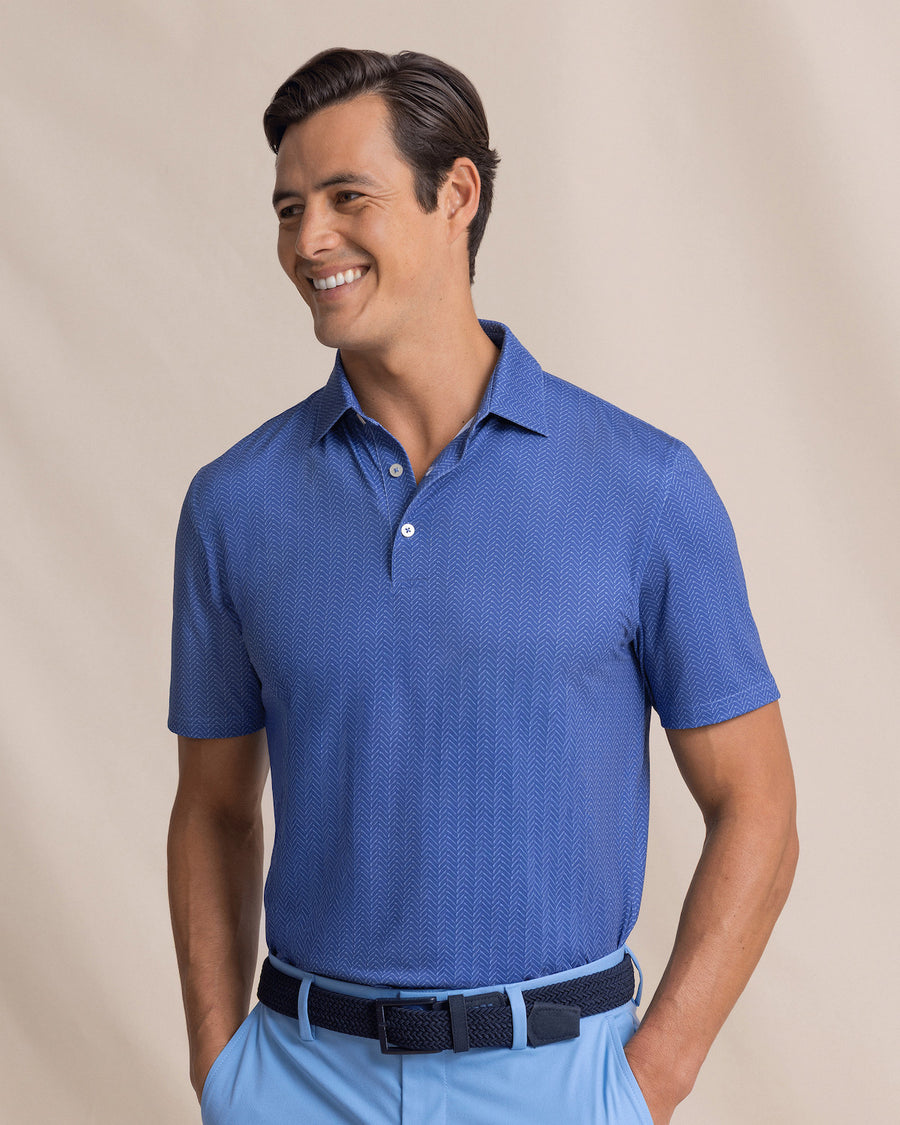 M SS Driver Raise The Par Polo-Nautical Blue