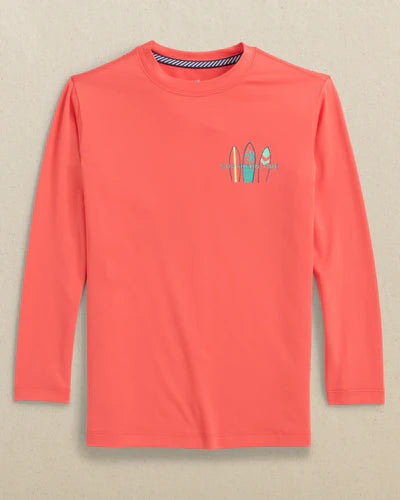 Youth Surfing Stripes Performance Long Sleeve Tee