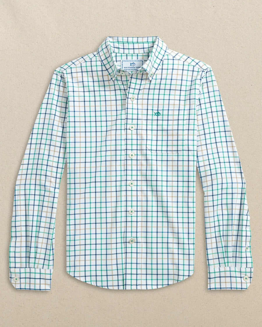 Boys Tradewind Tattersal Skipjack Sport Shirt