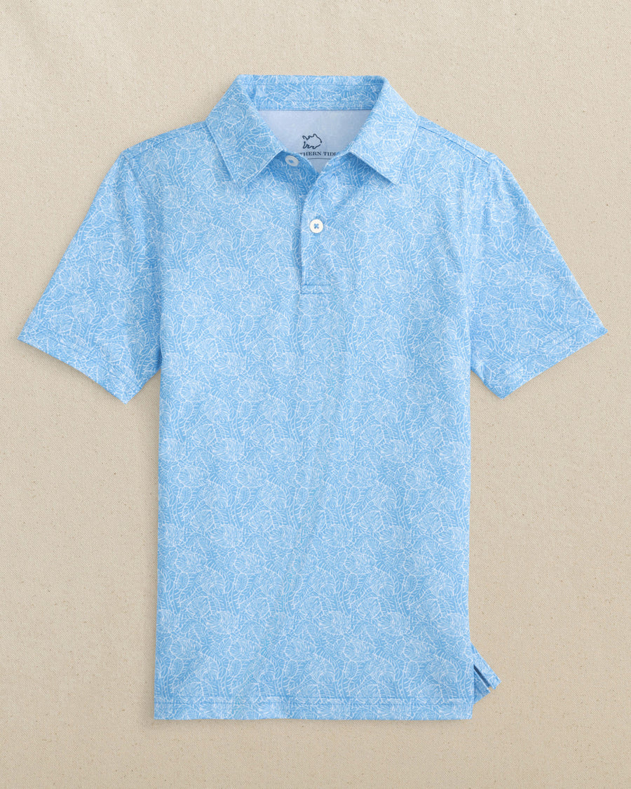 Y SS Beach Palms Perf Polo-Ocean Channel
