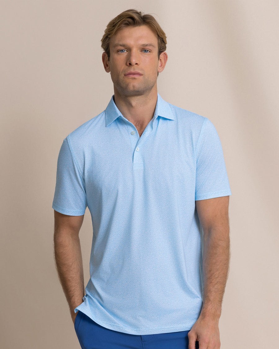 M SS Driver Paradise Shores Polo-Tropical Breeze Blue