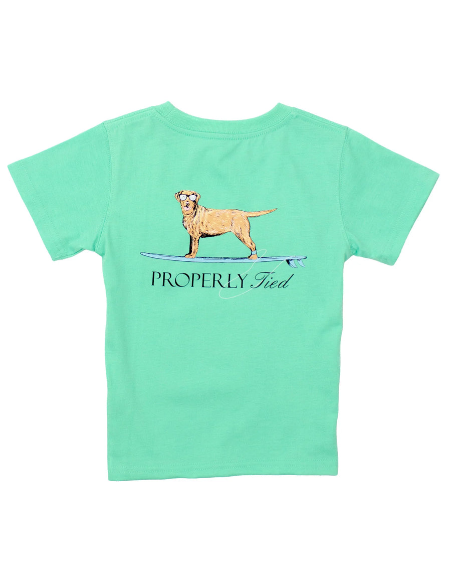 Boys Waverider Short Sleeve- Wash Green