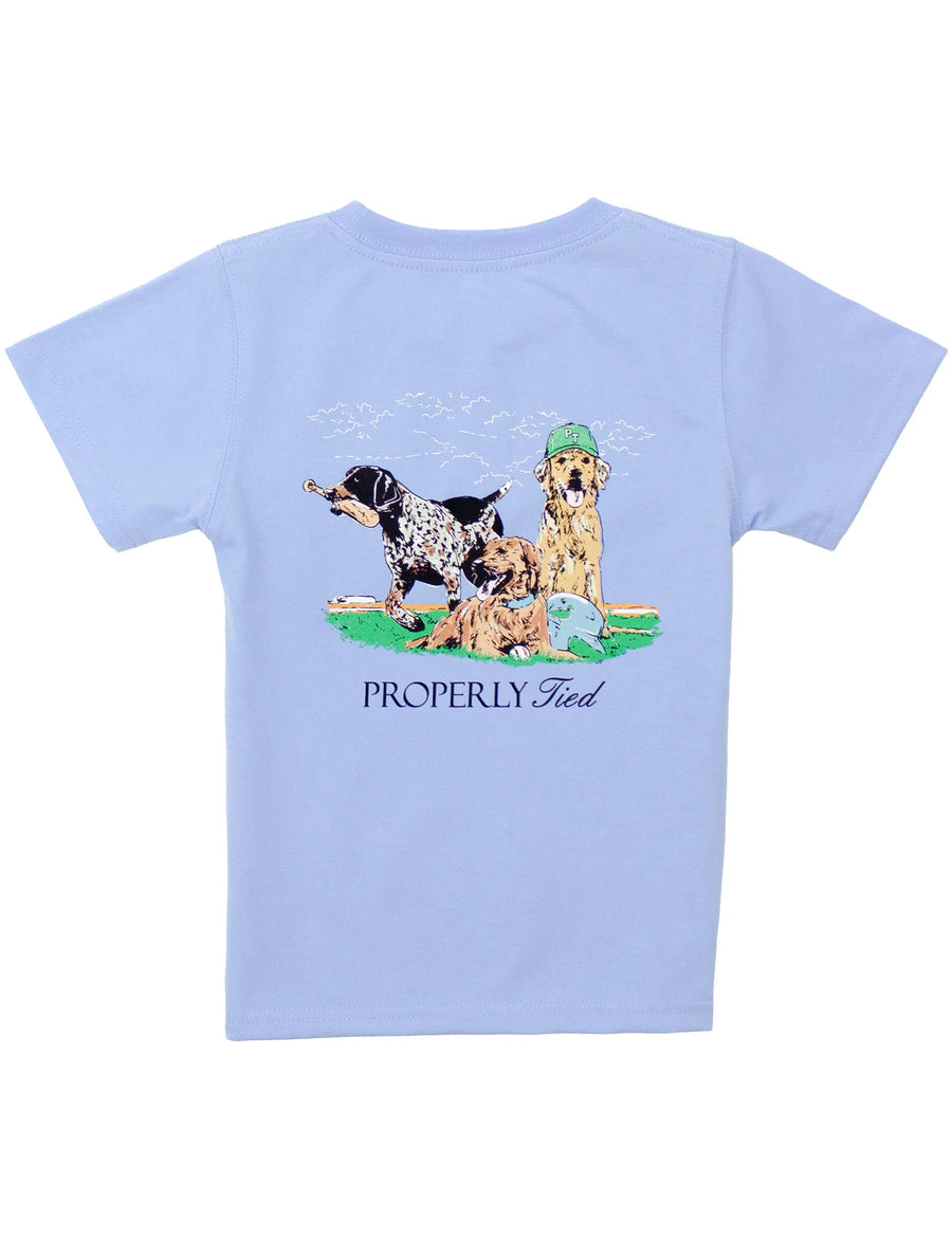 Boys Diamond Dogs Short Sleeve-Light Blue