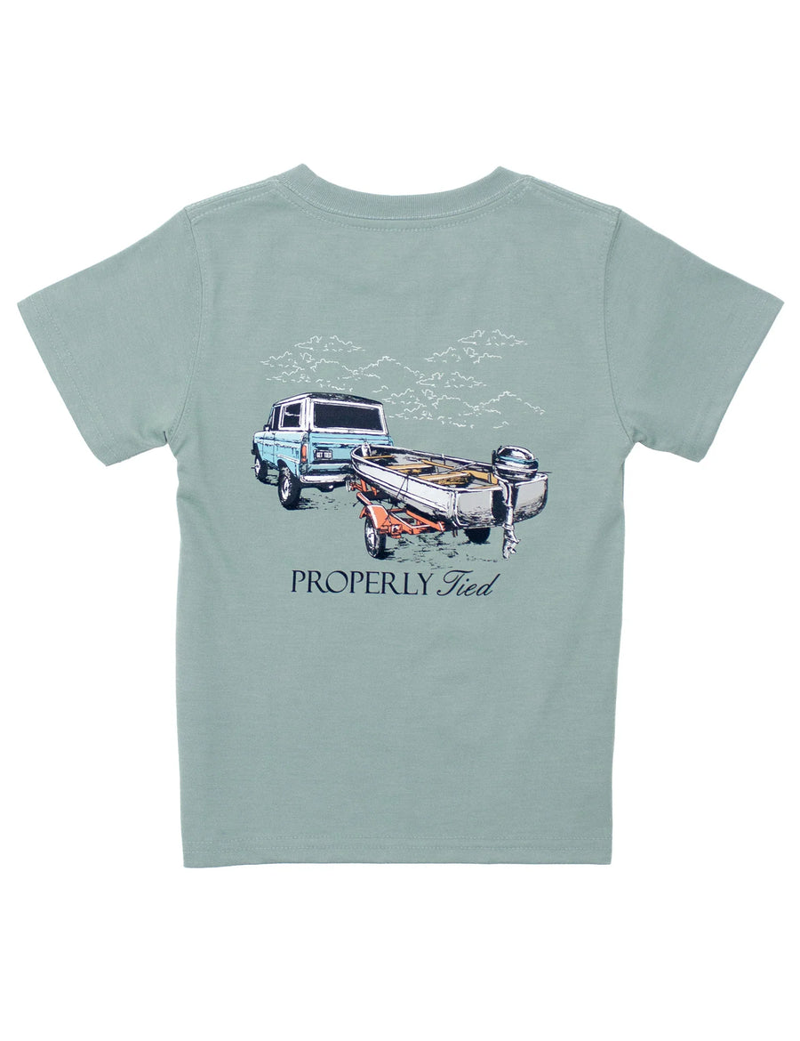 Boys Towing the Line Short Sleeve-Fog