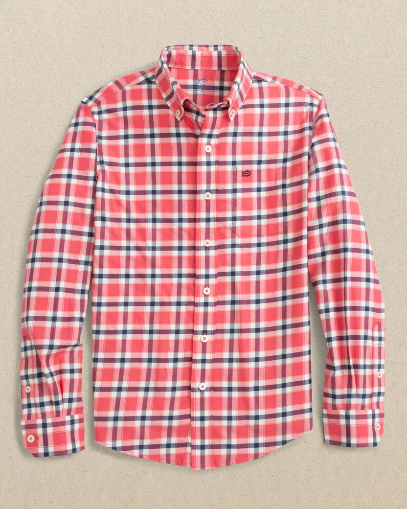 Youth Beachrock Plaid Sportshirt - Snapper